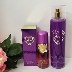 LOVE'S EAU SO GLAMOROUS EAU DE PARFUM SPRAY 1.5 oz + LOVE'S EAU SO GLAMOROUS 8oz